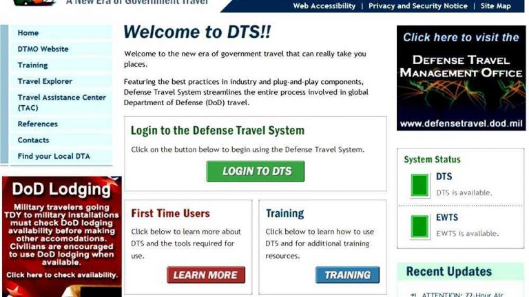 defense travel system home page