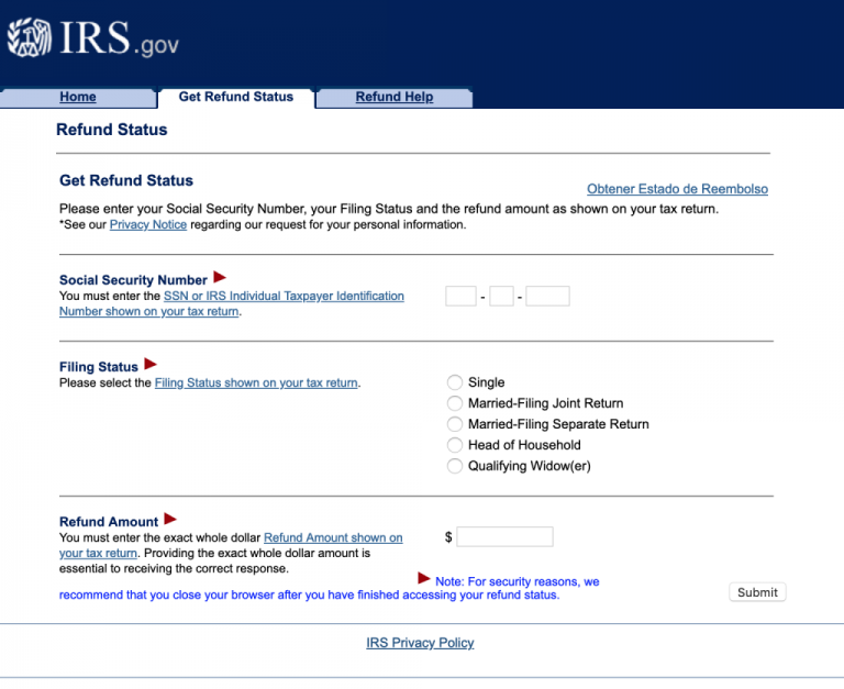 Check IRS Where's My Refund IRS Refund Status 2023